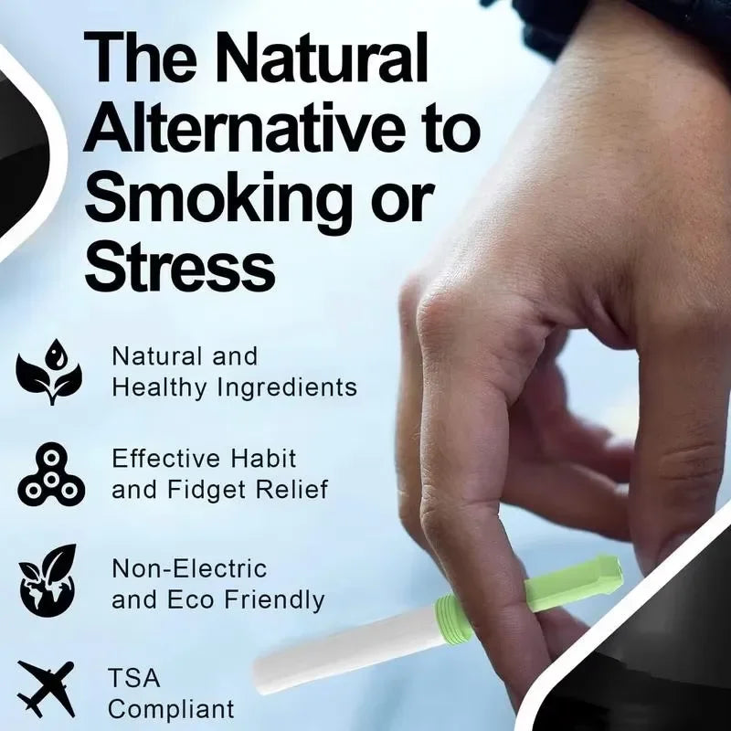 1PC Smokeless Air Inhaler Stop Vaping Aid Non-Electric Inhaler Safe and Healthy Vaping Cessation Aid for Men Cars Trains Travel