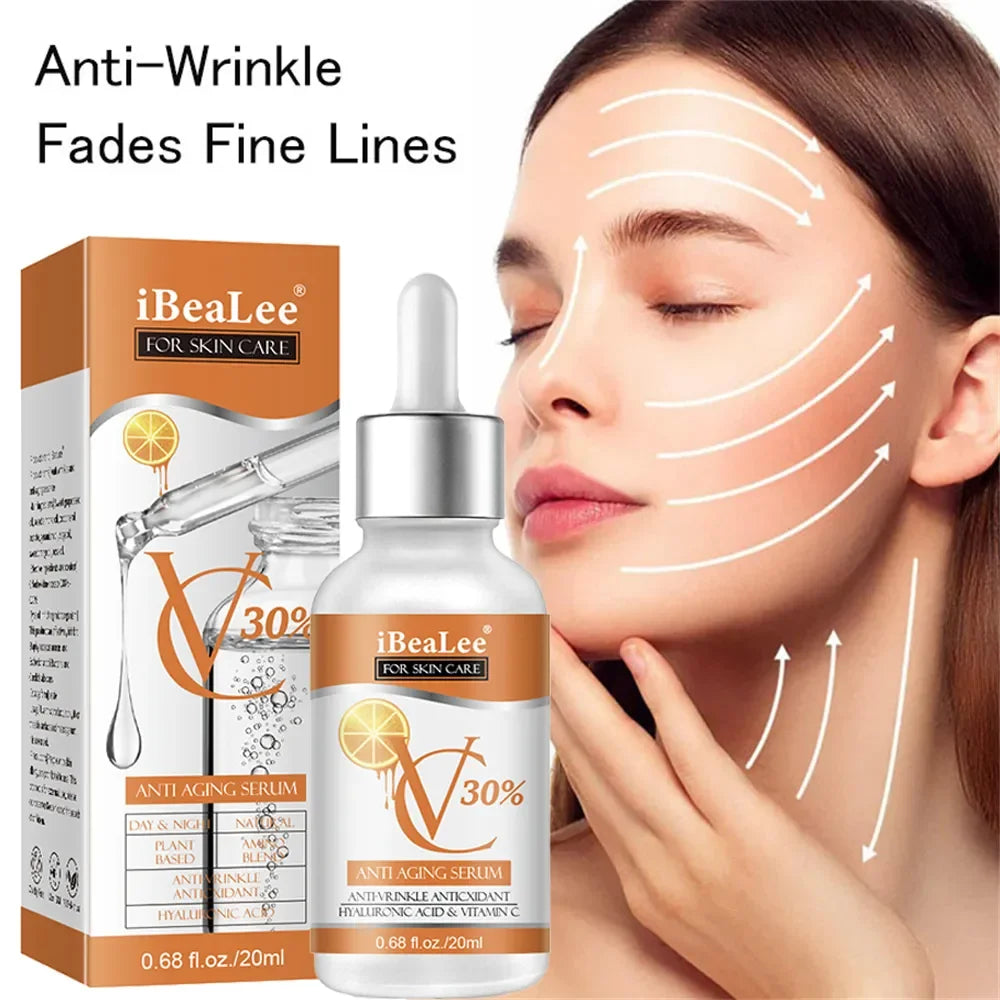 Premium 30% Vitamin C Serum For Face Anti Aging Wrinkle Facial Hyaluronic Acid Retinol Acids Boost Collagen Hydrate Skin Care by Reinvent Yourself