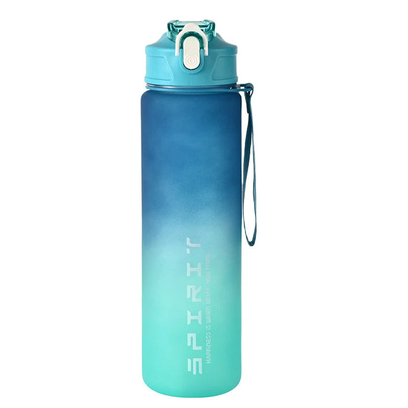 800ml/28oz Large Capacity Sports Water Bottle Leak Proof Colorful Plastic Cup Drinking Outdoor Travel Portable Gym Fitness Jugs by Reinvent Yourself