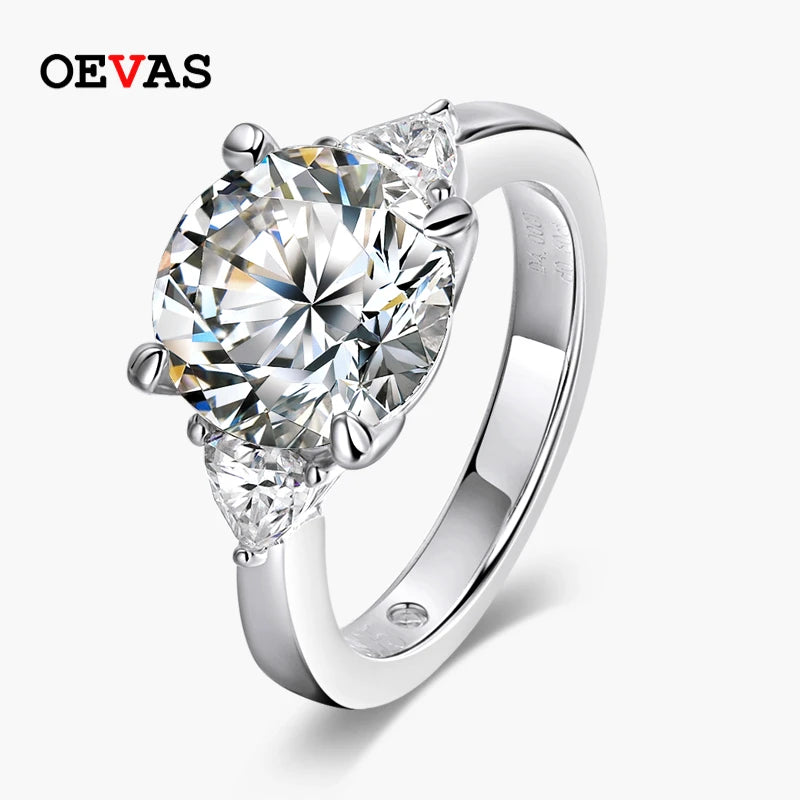 OEVAS 100% 925 Sterling Silver 4cttw D Color Moissanite Rings For Women Diamond Engagement Wedding Band Fine Jewelry Gifts by Reinvent Yourself
