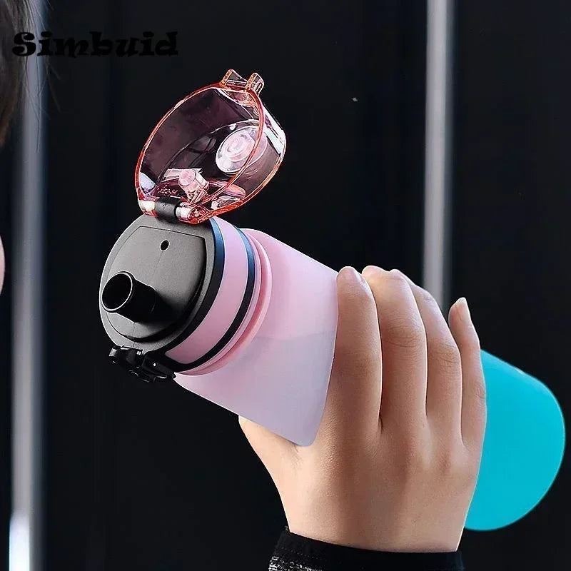 1 Liter Large Capacity Sports Water Bottle Leak Proof Colorful Plastic Cup Drinking Outdoor Travel Portable Gym Fitness Jugs by Reinvent Yourself