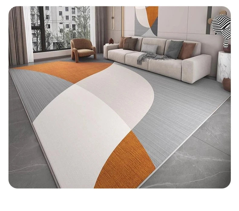 Modern Geometric Pattern Living Room Carpet Soft Non-slip Gaming Room Decoration Rug Light Luxury Easy Clean Coffee Tables Mat by Reinvent Yourself
