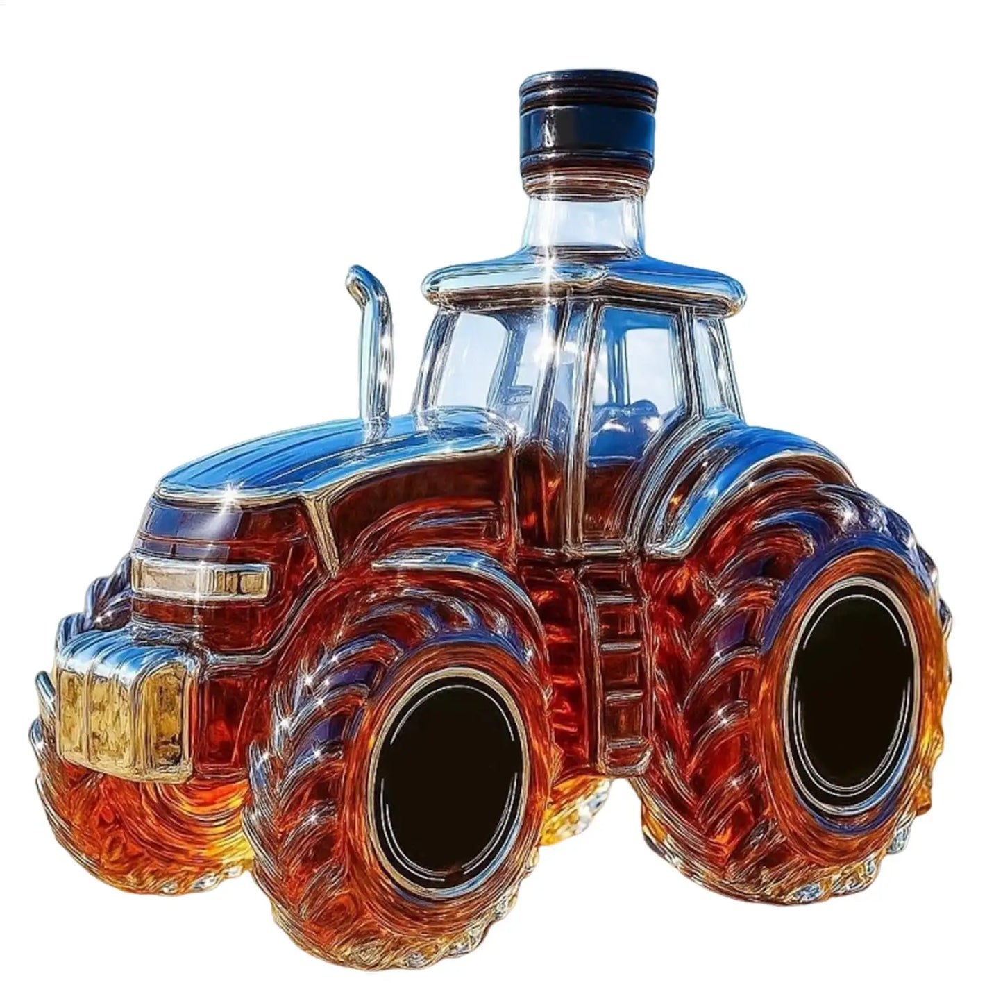 300ml/350ML Whiskey Glass Bottles Tractor shape Alcohol Decanters Home Decor Empty Car Whiskey Decanter Tequila Bottle For Offic by Reinvent Yourself