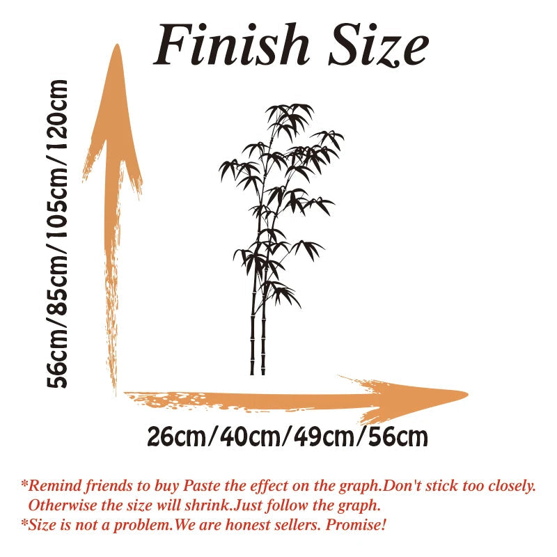 Large Bamboo Tree Wall Sticker Bathroom Bedroom Branch Nature Jungle Woodland Wall Decal Office Vinyl Home Decor by Reinvent Yourself