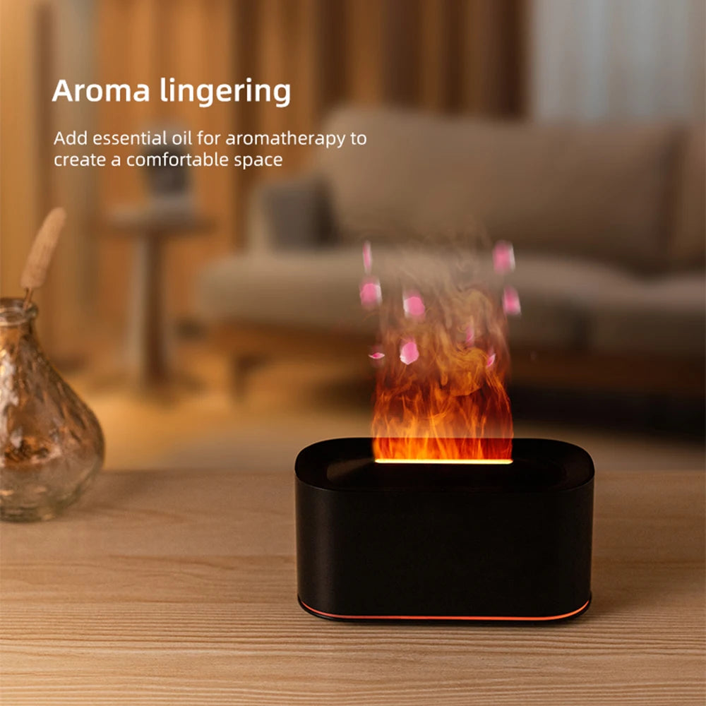 Essential Oil Diffuser,Flame Colorful Water Vapor Fire Humidifier for Aromatherapy Aroma Therapy Machine Room,Flame Diffuser by Reinvent Yourself