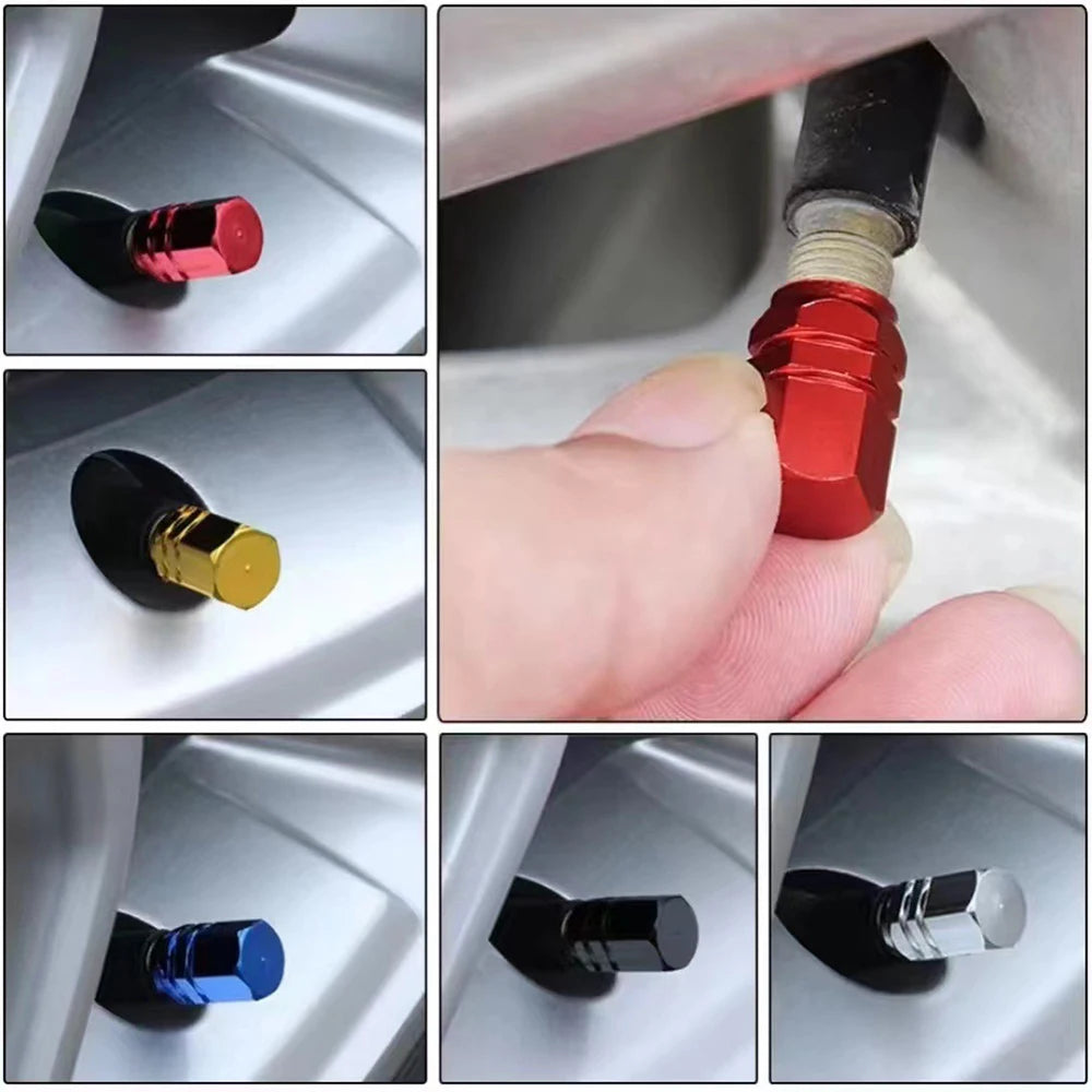 Tire Valve Stem Caps Decorative Tires Accessories Aluminum Alloy Nipple Wheel Caps For Cars Motorcycles Bicycle Cover 2030 by Reinvent Yourself