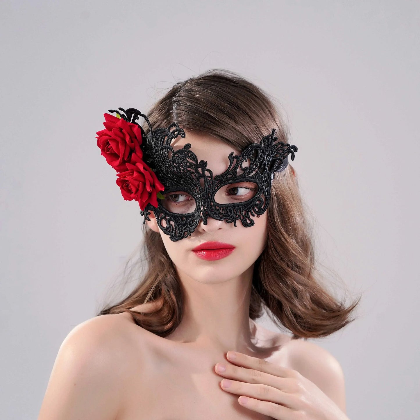 Eye Mask Sexy Lace Venetian Masquerade Ball Halloween Party Fancy Dress Costume Props Lady Black Lace Hollow Face Mask by Reinvent Yourself