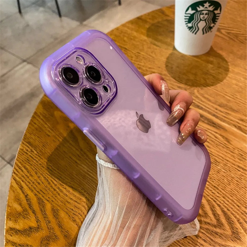 Luxury Shockproof Silicone Bumper Clear Phone Case For iPhone 15 14 Plus 13 12 11 15 Pro Max Camera Protection Transparent Cover by Reinvent Yourself