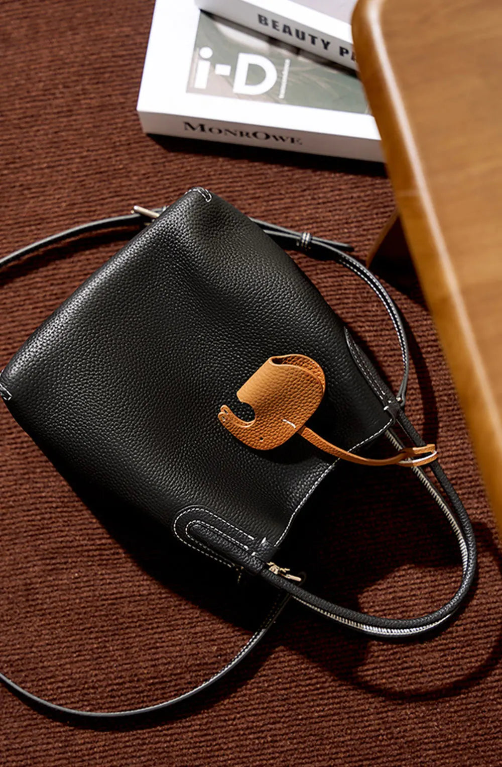 Genuine Leather Women Bucket Bag Luxury Designer Handbags High Quality Cowhide Women's Shoulder Bags Fashion Crossbody Bag by Reinvent Yourself