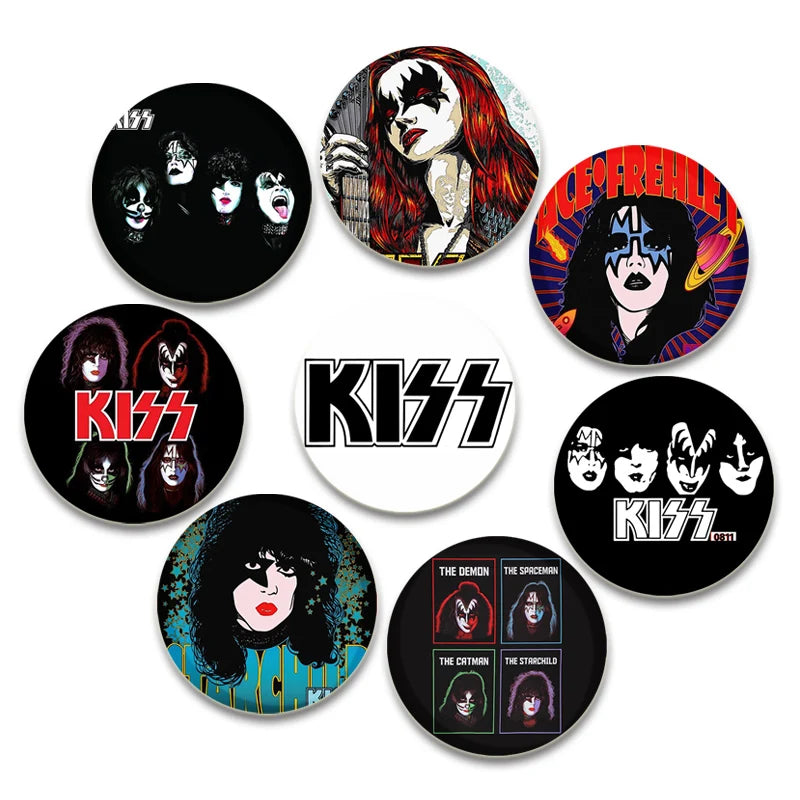 Rock Band Kiss Brooches Enamel Pins Fashion Jewelry Accessoris Singer Brooch for Backpack Clothe Decoration Lapel Badge Gifts by Reinvent Yourself