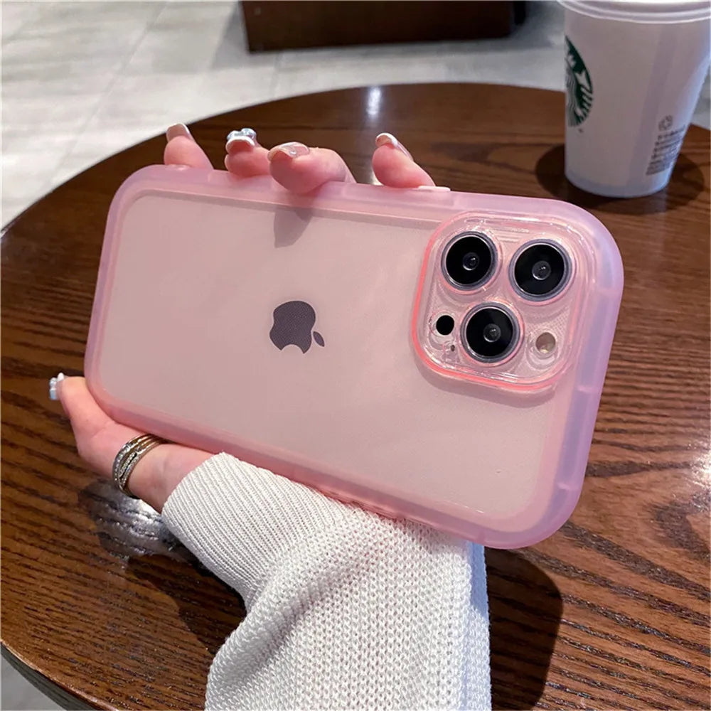 Luxury Shockproof Silicone Bumper Clear Phone Case For iPhone 15 14 Plus 13 12 11 15 Pro Max Camera Protection Transparent Cover by Reinvent Yourself