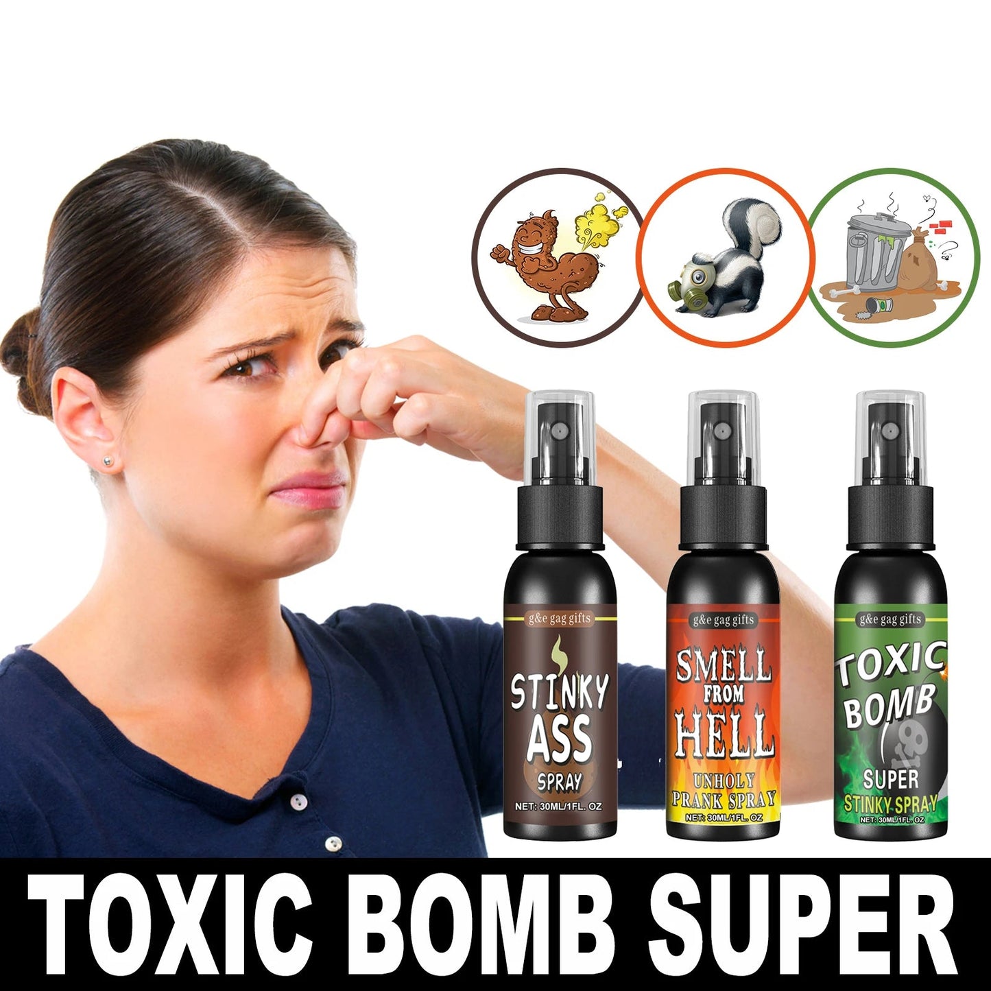 Novelties Liquid Fart Gag Prank Joke Spray Can Stink Bomb Smelly Stinky Gas Joke Sprinkle Prank Family Entertainment Supply by Reinvent Yourself