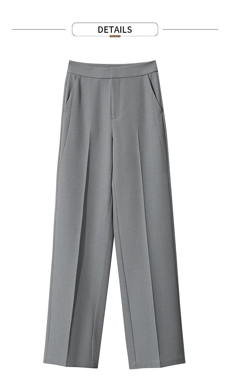 AMII Minimalist Women's Pants 2025 Autumn Solid Elegant Office Lady Simple Trousers Casual Loose Pants Woman Clothing 12553003 by Reinvent Yourself