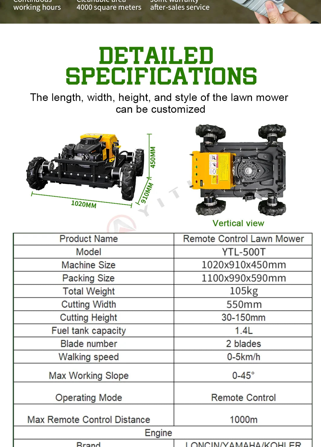 Mini Farm Garden Lawn Mower Smooth And Flexible Rotation Customized High Performance All Terrain Remote Control Robot by Reinvent Yourself