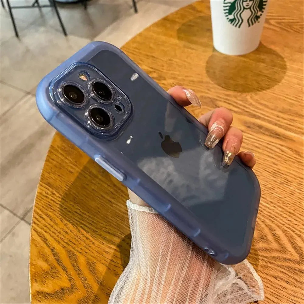 Luxury Shockproof Silicone Bumper Clear Phone Case For iPhone 15 14 Plus 13 12 11 15 Pro Max Camera Protection Transparent Cover by Reinvent Yourself