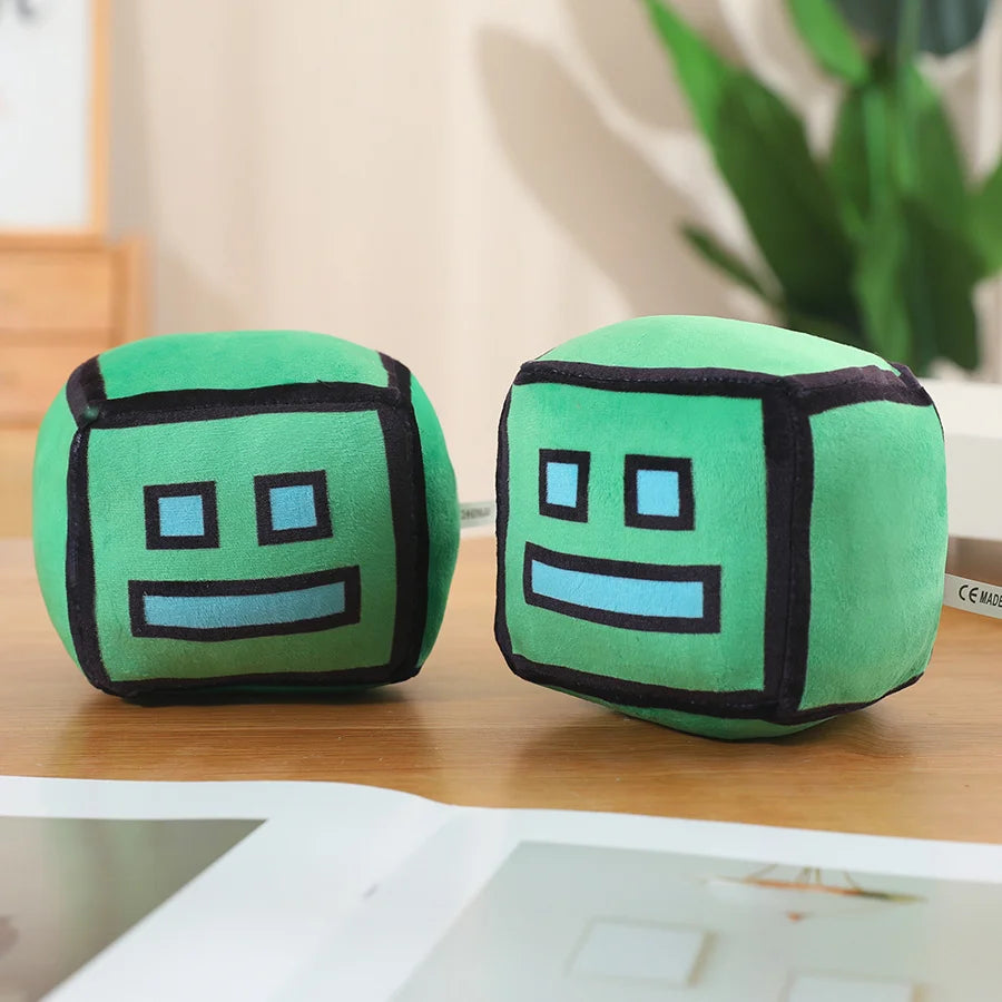 New Geometry Dash Game Plush Toy Cute Cartoon Anime Game Doll Soft Stuffed Peluche Plushie Toys Home Decor Child Birthday Gift by Reinvent Yourself