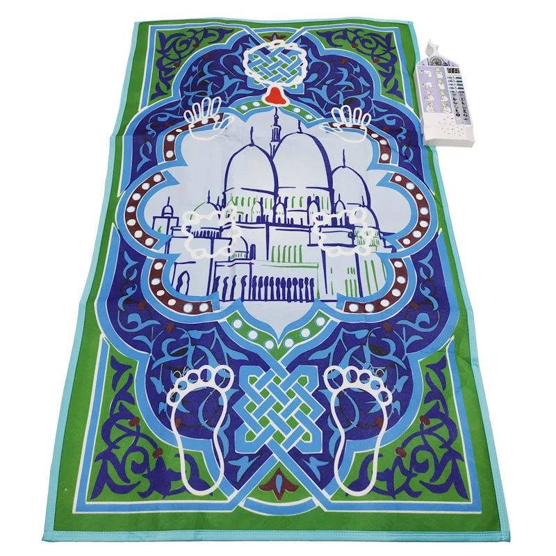 Talking Prayer Mat Educational Interactive Rug Salah Muslim Kids Gift Islam Electronic Worship Blanket Compass Islamic Carpet by Reinvent Yourself