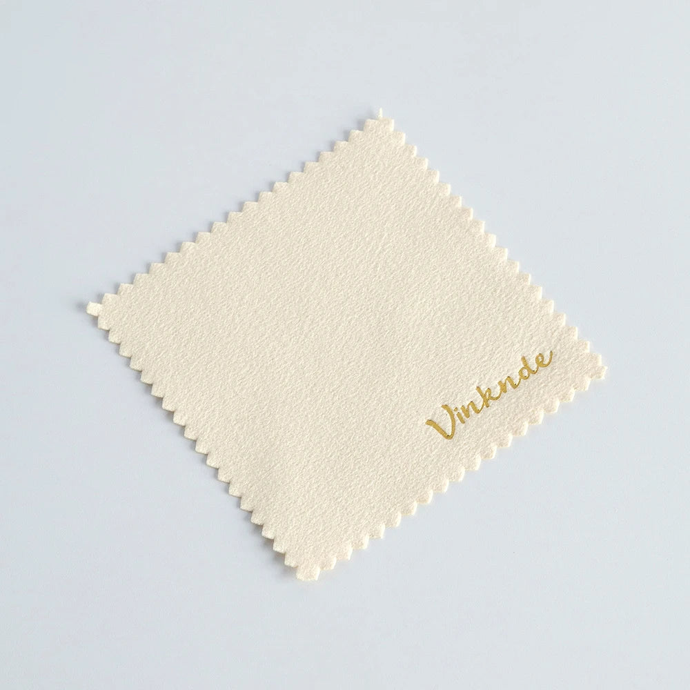 DIY Personalized Polishing Cloths Custom Jewelry Earrings Cleaning Cloth With Logo 8x8cm White Black Paper Individually packaged by Reinvent Yourself