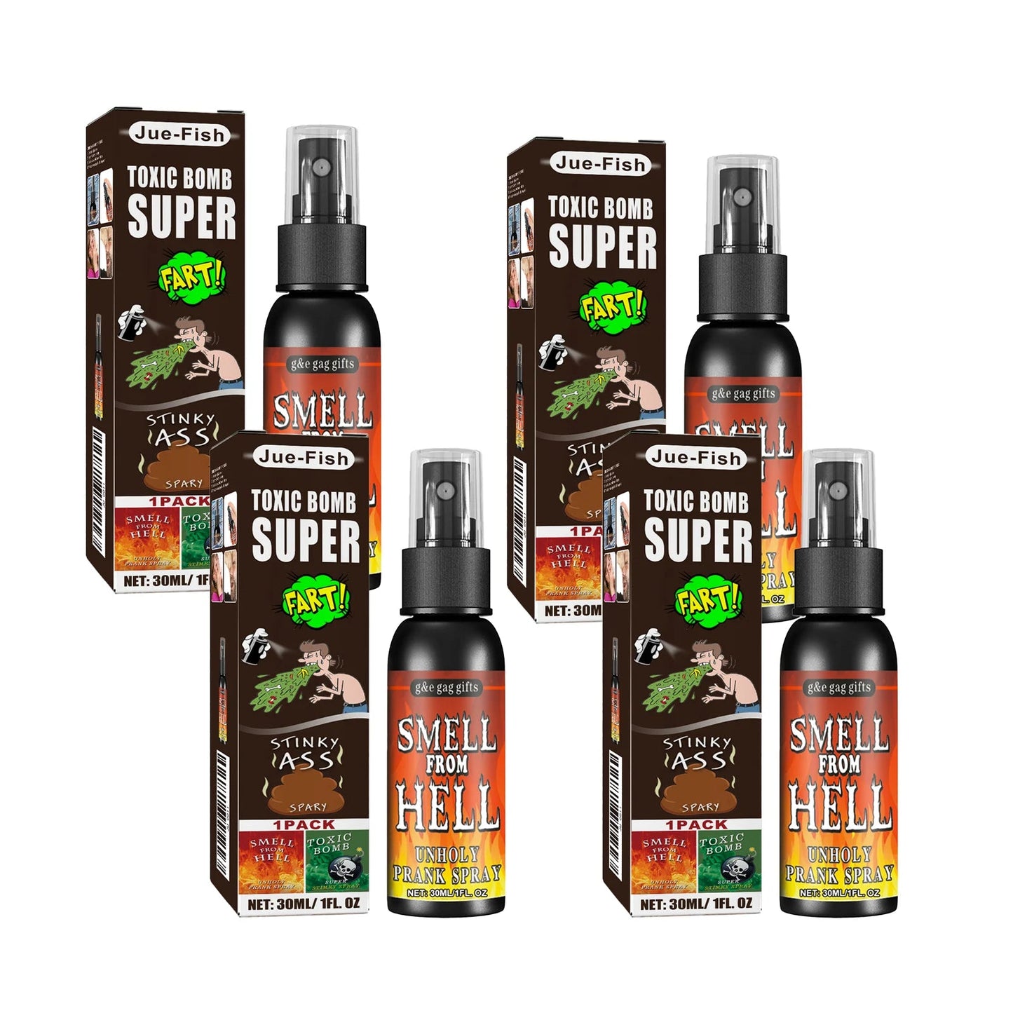 Novelties Liquid Fart Gag Prank Joke Spray Can Stink Bomb Smelly Stinky Gas Joke Sprinkle Prank Family Entertainment Supply by Reinvent Yourself