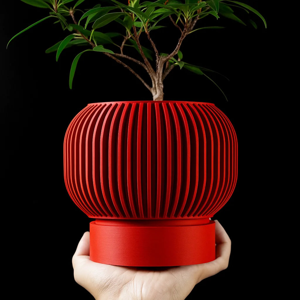 Modern Minimalist 3D Printed Plant Pot – Biodegradable Flower Planter for Home Decor, Eco-Friendly Sustainable Gift (Yuso) by Reinvent Yourself