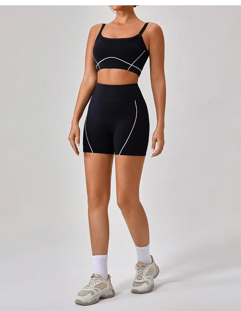 Women's 2024 New INS Network Red Same Hip Lift Body-Tight Sports Fitness One-Piece Yoga 2 Pieces Set by Reinvent Yourself