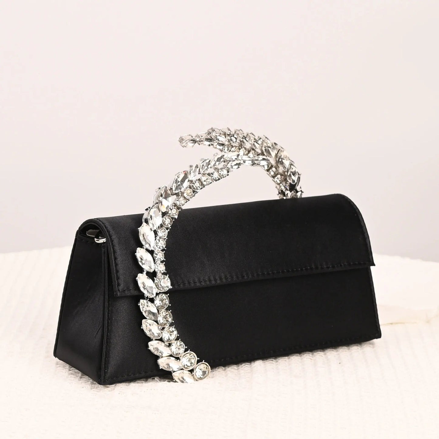 Luxury Diamond Evening Bag Clutch Satin Women Designer Handbags Crystal Silk Shoulder Crossbody Bags for Women Wedding Box Bag by Reinvent Yourself