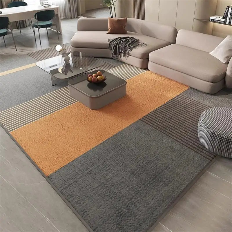 Modern Geometric Pattern Living Room Carpet Soft Non-slip Gaming Room Decoration Rug Light Luxury Easy Clean Coffee Tables Mat by Reinvent Yourself
