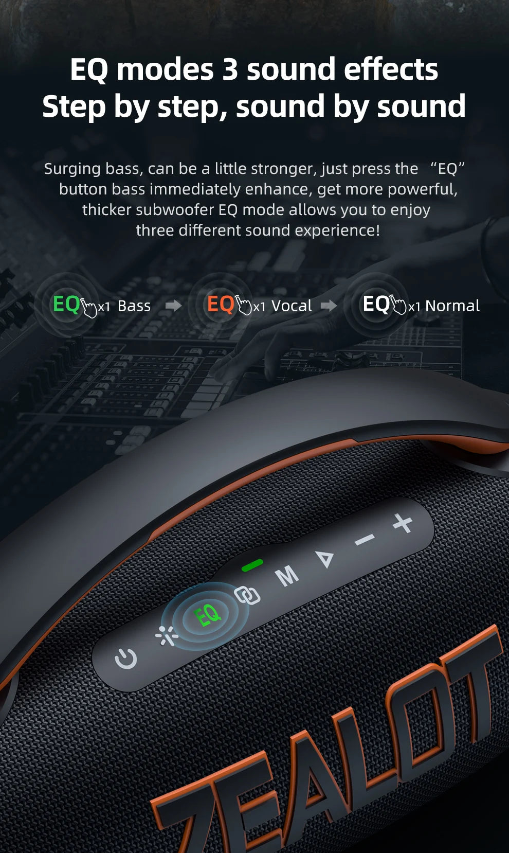 Zealot-P12 Speaker 60W Portable Bluetooth Speaker with IPX6 Waterproof, Comfortable handle,Controllable lighting,TF,USB by Reinvent Yourself