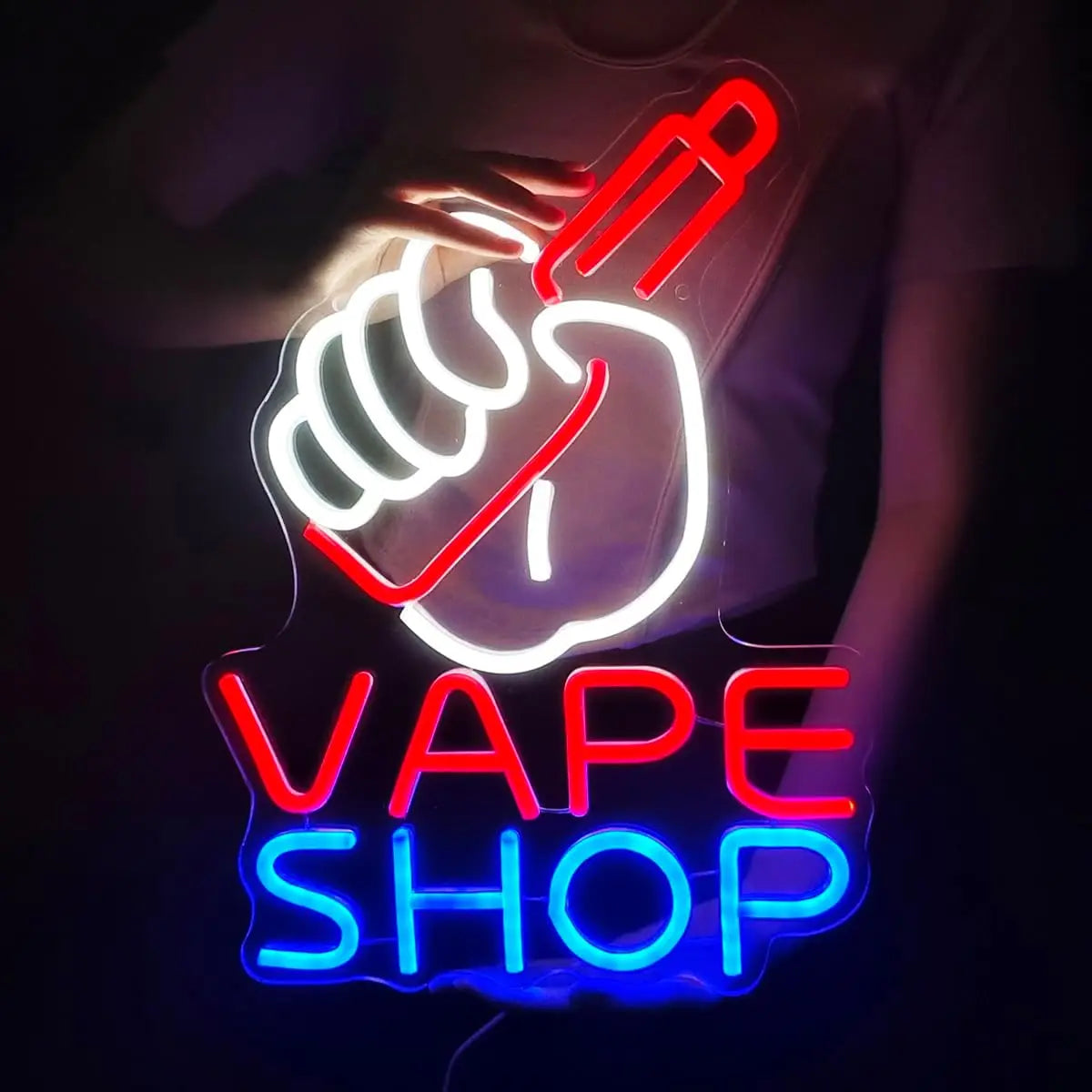 VAPE Shop Neon Sign for Smoke Shop LED Light Up E-cigar Business Store Sign Logo Wall Decor Birthday Christmas Dad Husband Gift by Reinvent Yourself
