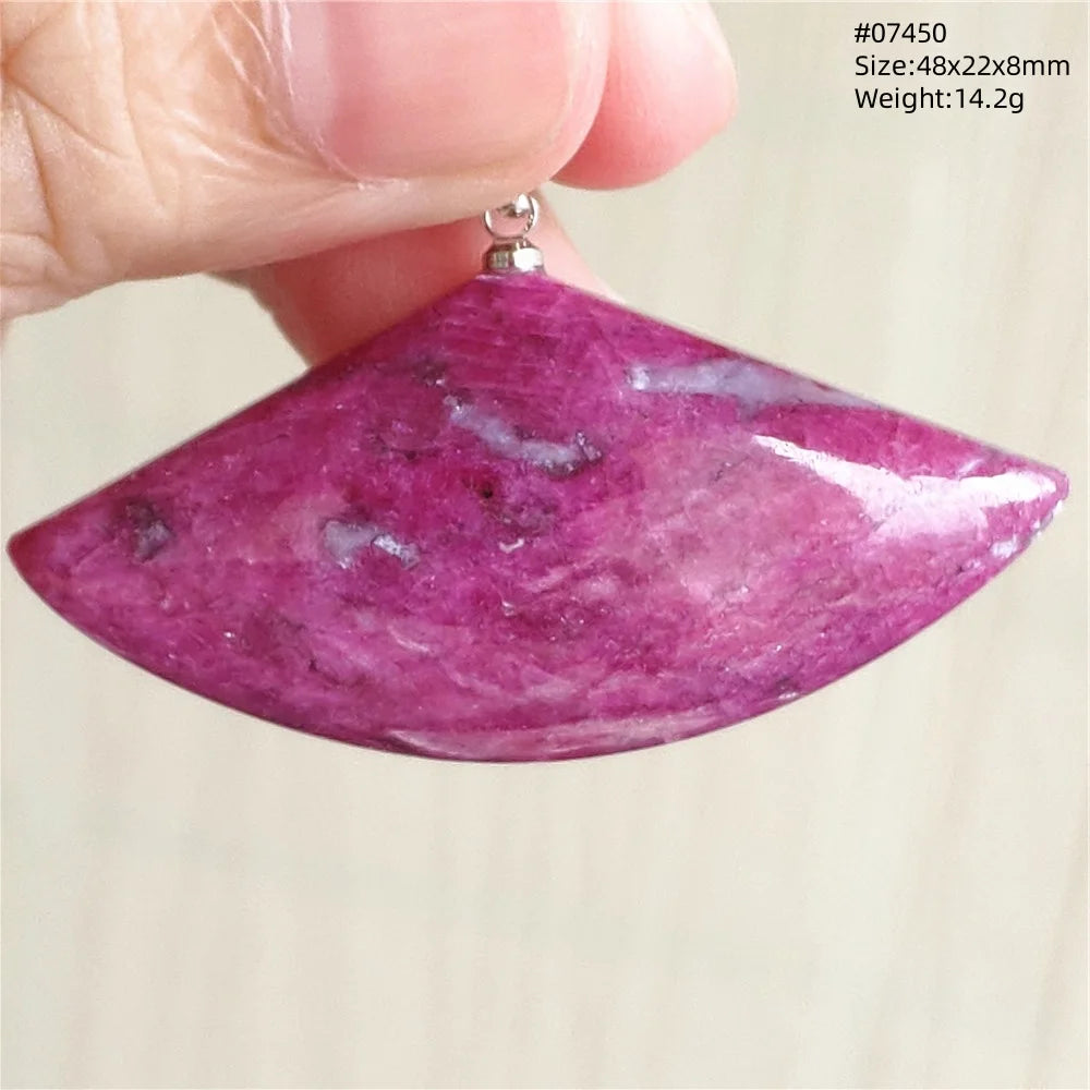 Natural Red Ruby Pendant Jewelry Love Heart Watermelon Ruby Zoisite Necklace Women Men 925 Sterling Silver AAAAA by Reinvent Yourself