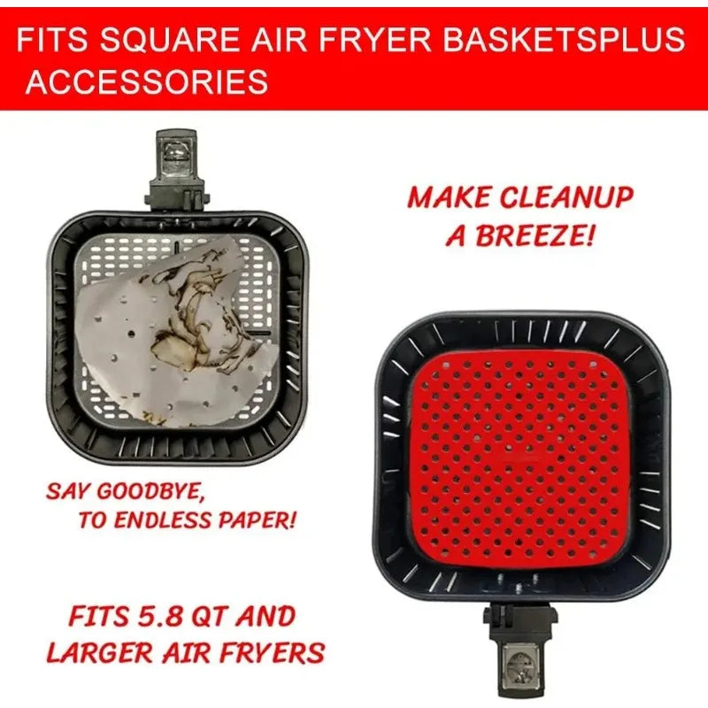 Reusable Air Fryer Silicone Mat Non-stick Baking Mat Pastry Tools Bakeware Oil Mats Cake Grilled Saucer Kitchen Accessories by Reinvent Yourself