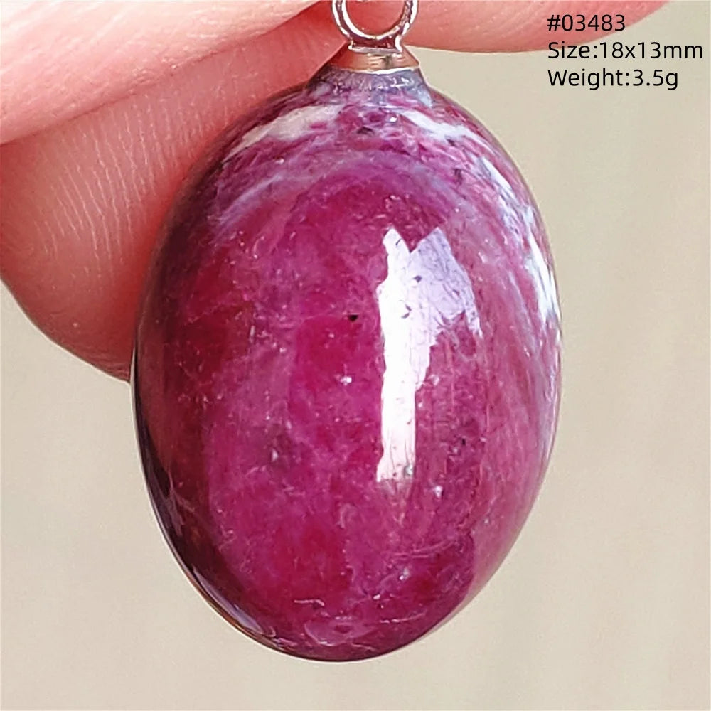 Natural Red Ruby Pendant Jewelry Love Heart Watermelon Ruby Zoisite Necklace Women Men 925 Sterling Silver AAAAA by Reinvent Yourself