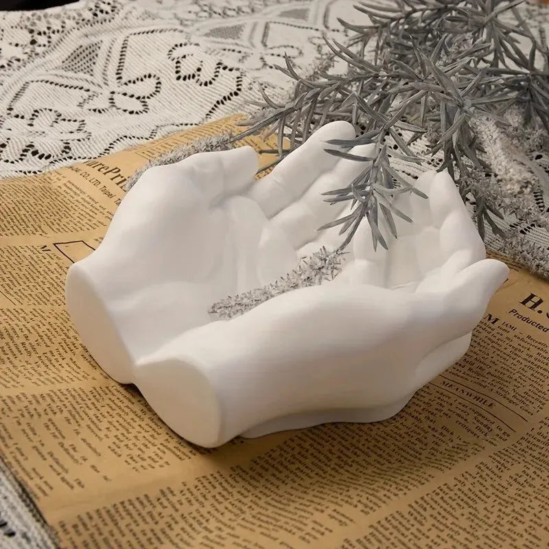 1pc Hand Plaster Mold for Resin Casting and DIY Crafts - Jewelry Storage, Candle Holder, Succulent Pot - Home Decor Gift by Reinvent Yourself