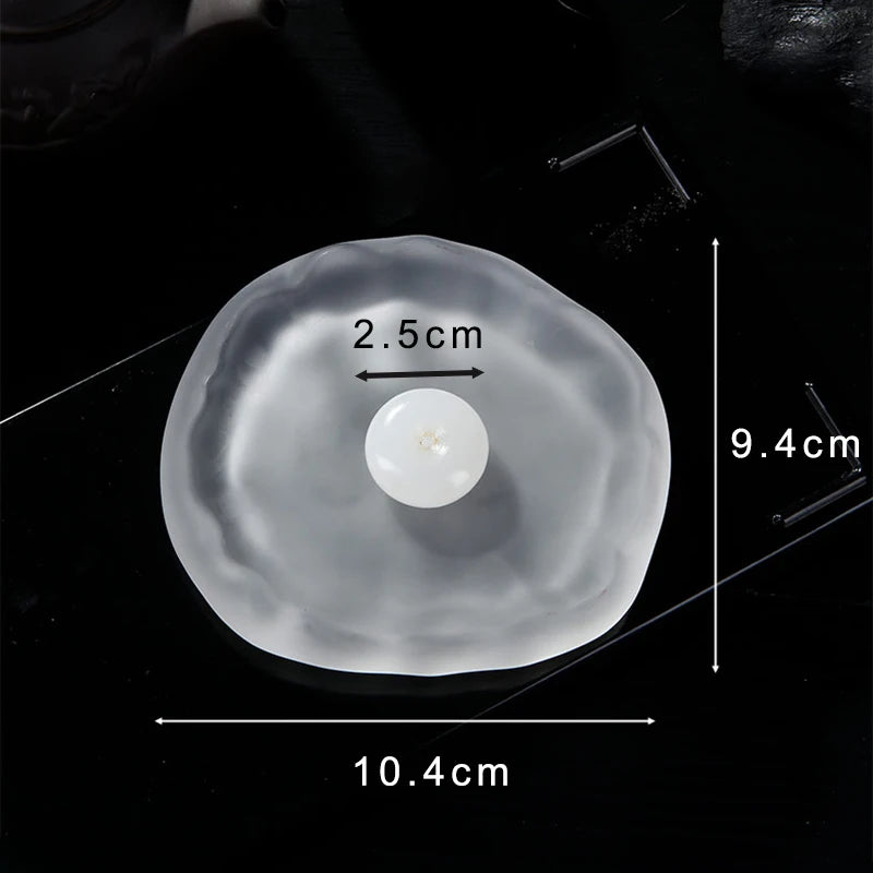 Mini Jade Incense Burner Incense Holder with Glass Incense Plate Ash Catcher Buddhism Supplies Home Decor by Reinvent Yourself