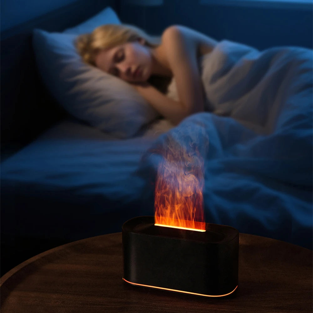 Essential Oil Diffuser,Flame Colorful Water Vapor Fire Humidifier for Aromatherapy Aroma Therapy Machine Room,Flame Diffuser by Reinvent Yourself