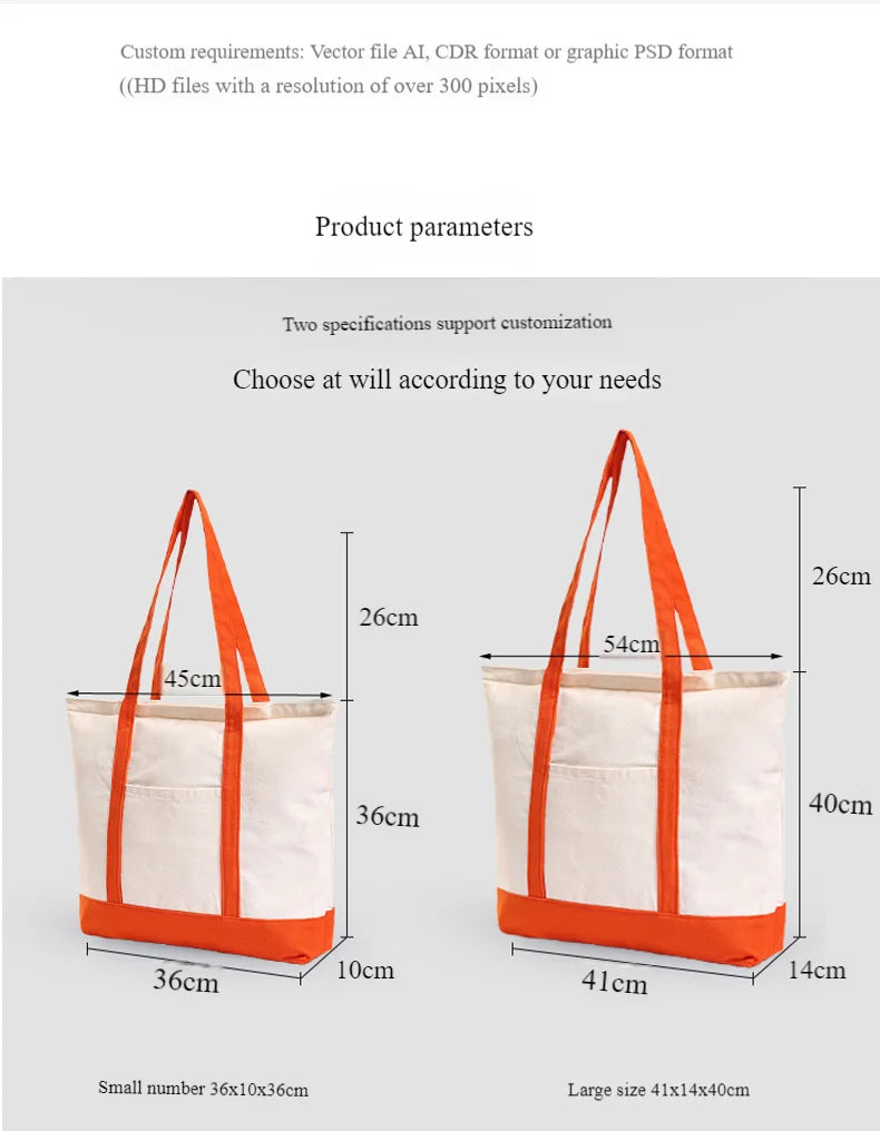 Customizable Tote Bag for Women - Reusable Cotton Canvas Grocery Bag with Logo Printing, Eco-Friendly Shoulder Handbag by Reinvent Yourself