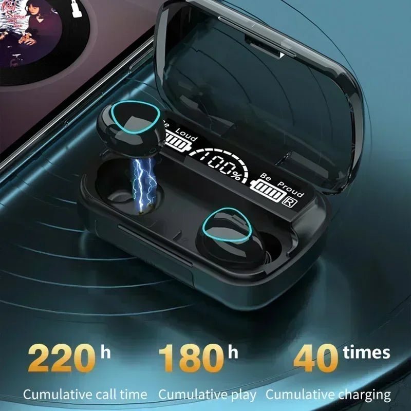 Bluetooth headset M10 hands-free LED Dispay headset Bluetooth HiFi stereo music wireless earplug waterproof game headset by Reinvent Yourself
