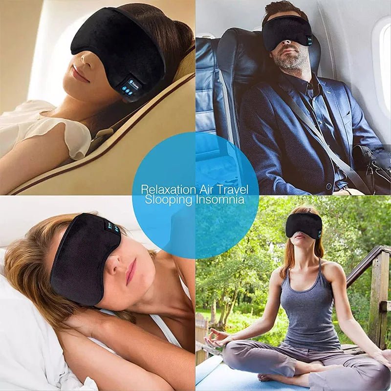 Bluetooth Wireless Headphones Sleeping Eye Mask Earphones Smart Music Sleep Headband Soft Elastic Eye Cover Headset Yoga Travel by Reinvent Yourself
