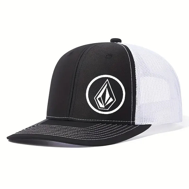 Diamond print slightly curved baseball net hat, street hip-hop fashion breathable hat, men's and women's trendy style by Reinvent Yourself
