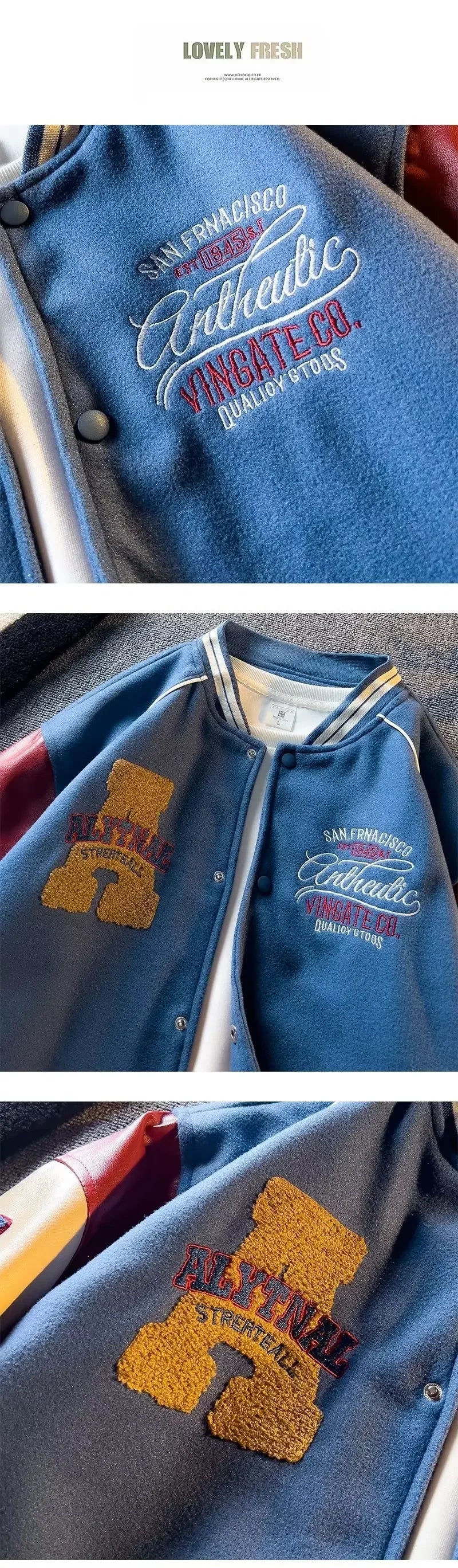 New Handsome Baseball Jackets for Men Spring and Autumn Trendy Brand Jackets with Embroidered Appliques Which Are All - Matching by Reinvent Yourself
