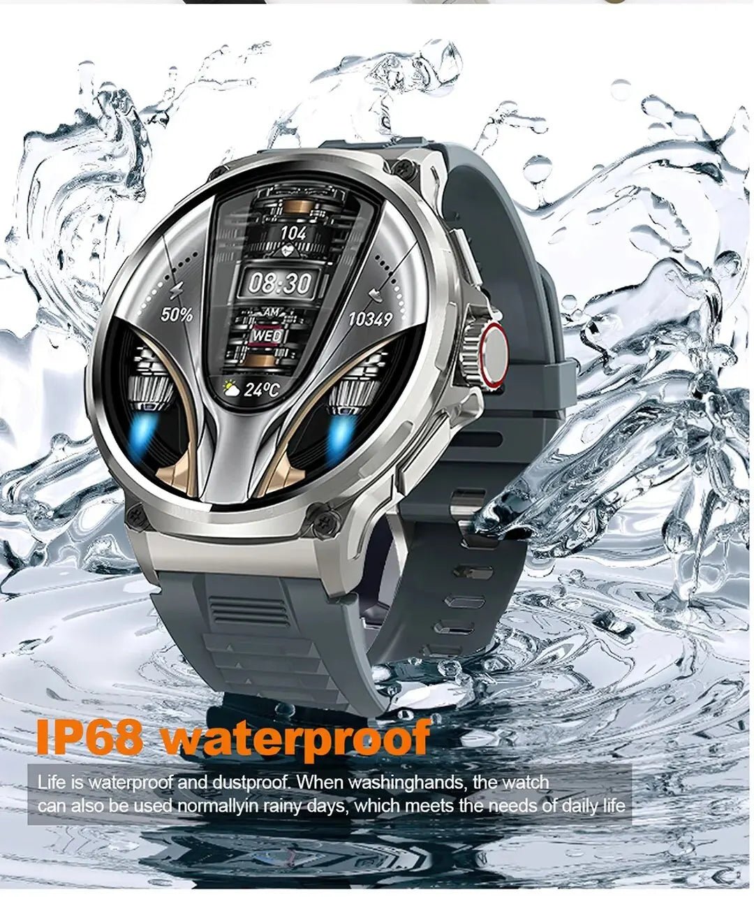 New Military Smart Watch Men 710 mA Waterproof Outdoor Sport Fitness Watches Health Monitor BT Call Smart Watch Men by Reinvent Yourself