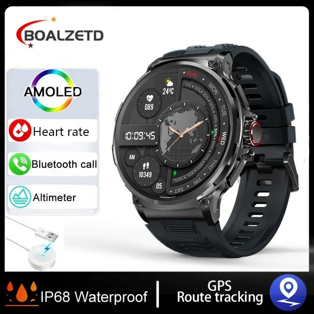 New Military Smart Watch Men 710 mA Waterproof Outdoor Sport Fitness Watches Health Monitor BT Call Smart Watch Men by Reinvent Yourself