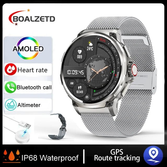 New Military Smart Watch Men 710 mA Waterproof Outdoor Sport Fitness Watches Health Monitor BT Call Smart Watch Men by Reinvent Yourself