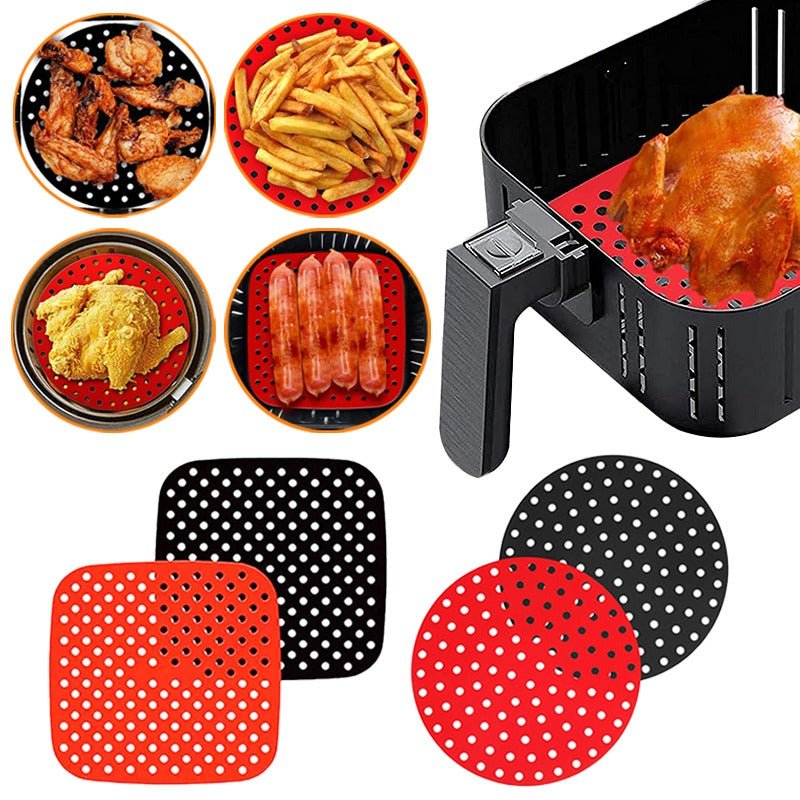 Reusable Air Fryer Silicone Mat Non-stick Baking Mat Pastry Tools Bakeware Oil Mats Cake Grilled Saucer Kitchen Accessories by Reinvent Yourself