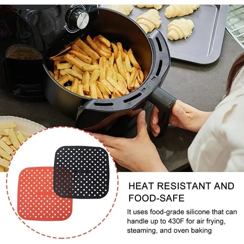 Reusable Air Fryer Silicone Mat Non-stick Baking Mat Pastry Tools Bakeware Oil Mats Cake Grilled Saucer Kitchen Accessories by Reinvent Yourself