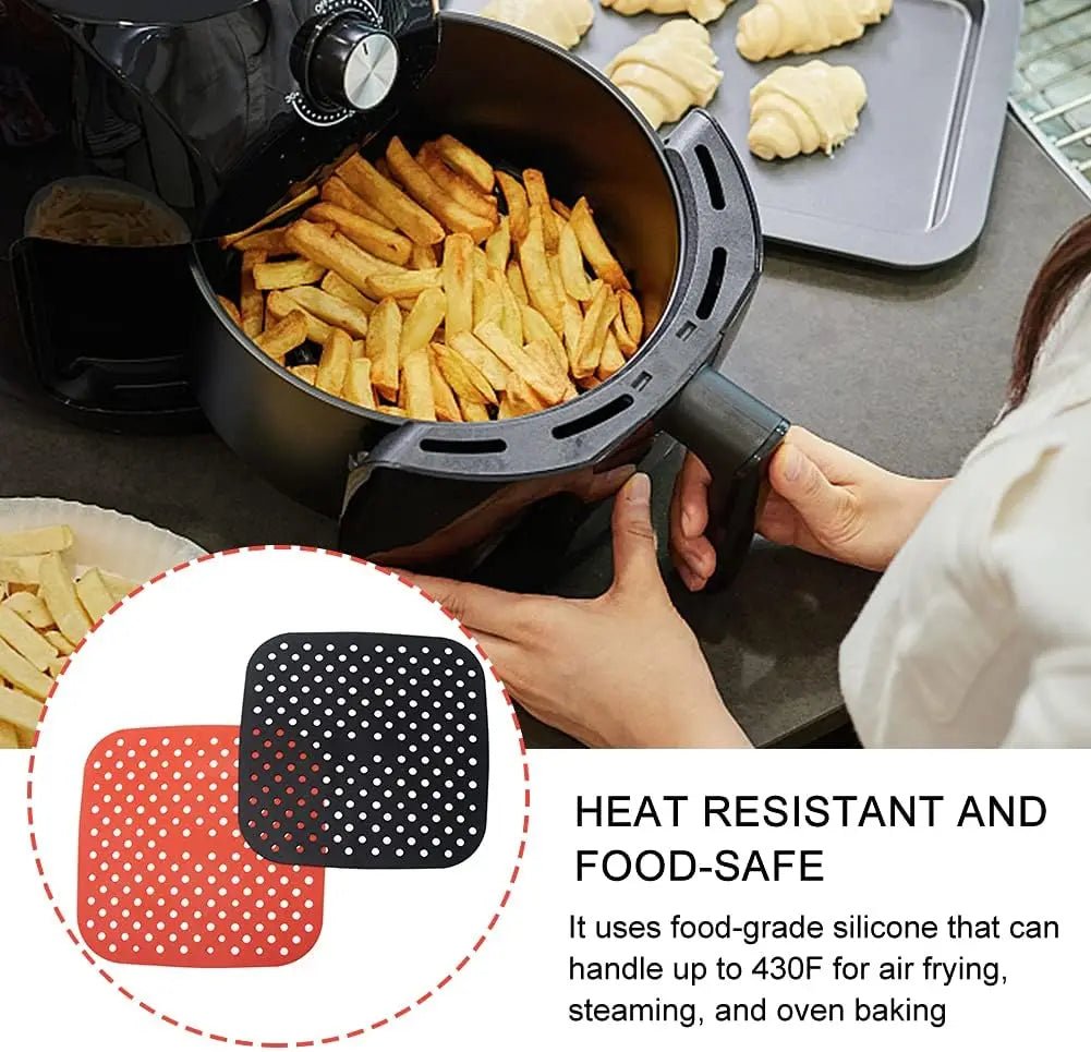 Reusable Air Fryer Silicone Mat Non-stick Baking Mat Pastry Tools Bakeware Oil Mats Cake Grilled Saucer Kitchen Accessories by Reinvent Yourself