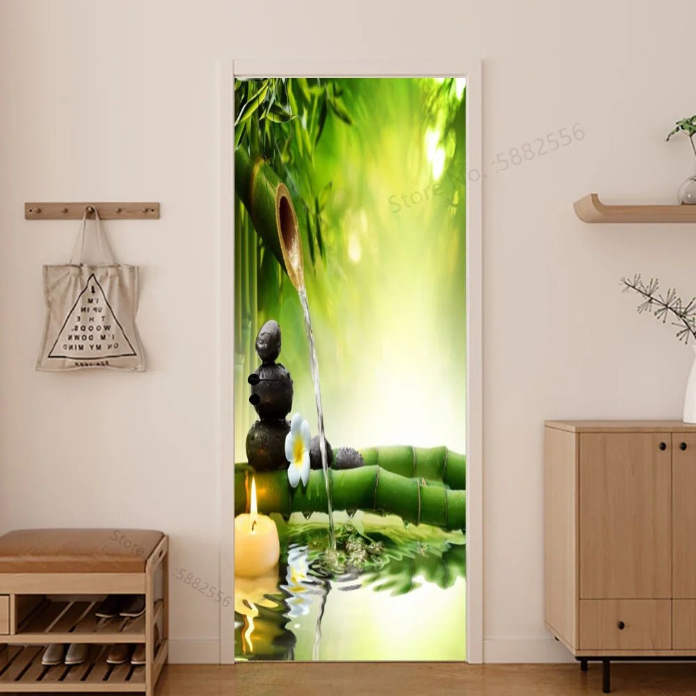 Scenery Door Stickers Wallpaper For Self-adhesive 3d Entrance Bathroom Sticker Room Decor Wall Photo Posters Vinyl On The Closet by Reinvent Yourself