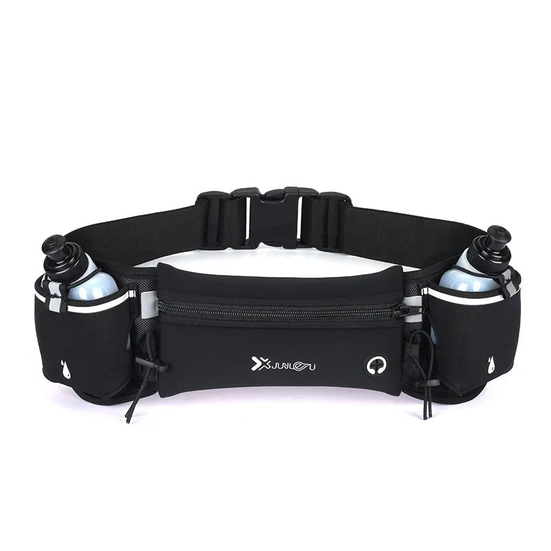 Trail Running Waist Pack For Man/Woman Marathon Phone Water Bottle Sports Fanny Pack Fitness Dual Pocket Running Belt Waist Bag by Reinvent Yourself