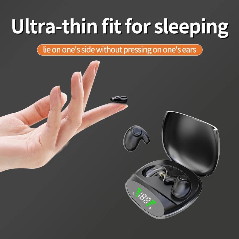 Waterproof Wireless Bluetooth 5.3 Headsets Mini headset Painless Call Noise Cancelling Thin Headphones Fit for Sleeping/Sports by Reinvent Yourself