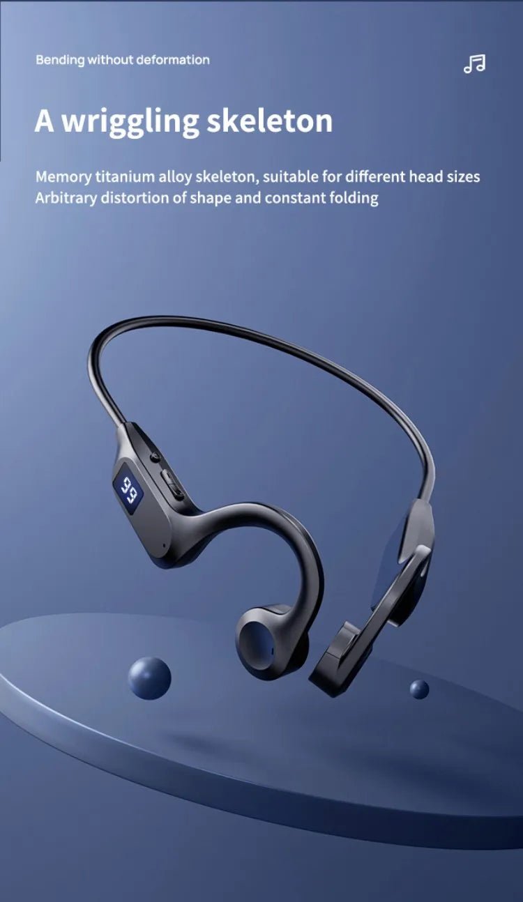 X7 Wireless Bluetooth Earphones, Sports-Style Air-Conducting LED Battery Display, Memory Card Insertion Support by Reinvent Yourself
